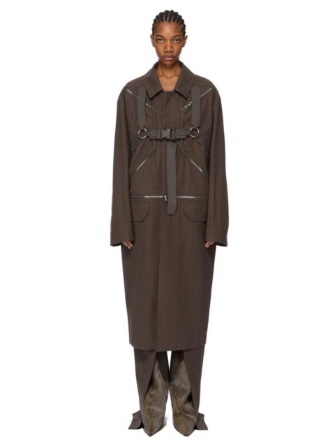 Rick Owens Gray Concordians Runway Blixa Jumbo Mac Coat