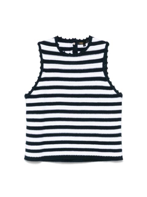 maje crochet-knit top