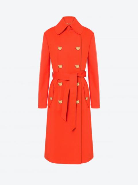 Moschino TEDDY BUTTONS DOUBLE SATIN TRENCH COAT