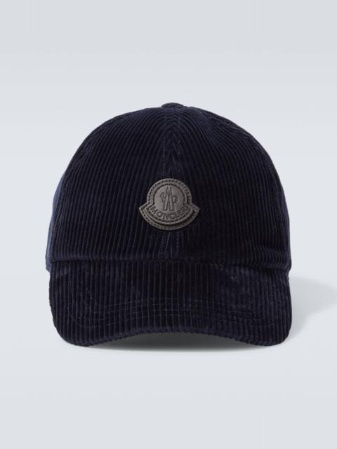 Logo cotton corduroy baseball cap