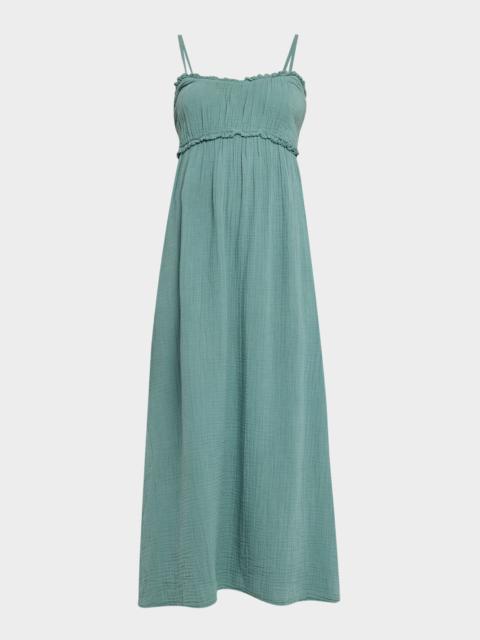 XÍRENA Jacinda Ruffle-Trim Cotton Gauze Maxi Dress
