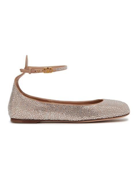 Valentino Rhinestone detail ballet flats