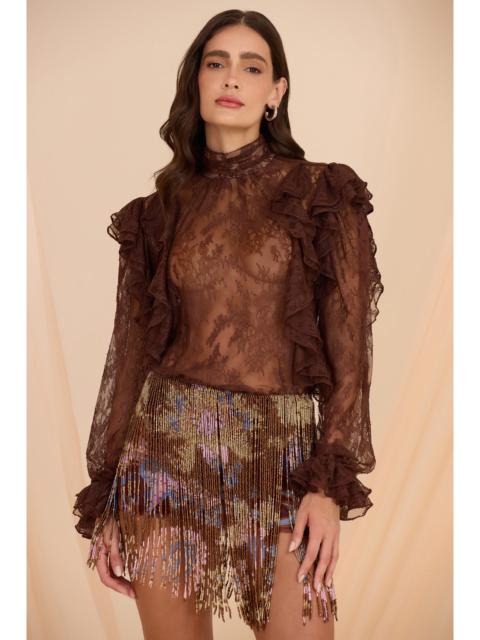 PatBO BOHO EMBROIDERY MINI SKIRT