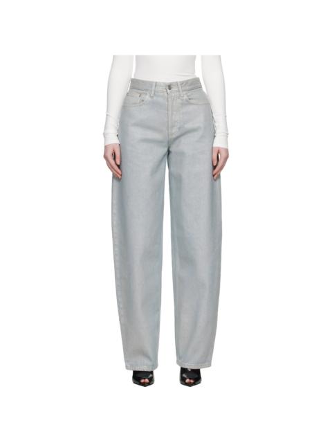MUGLER Blue Foil Jeans