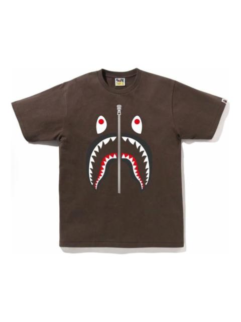 A BATHING APE® A Bathing Ape Shark T-Shirt 'Brown' 1J80-110-004-BRW