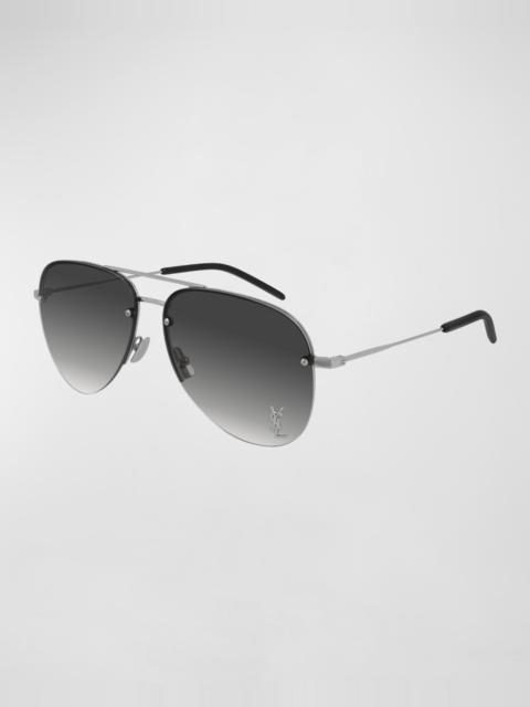 Men's Gradient Metal Aviator Sunglasses