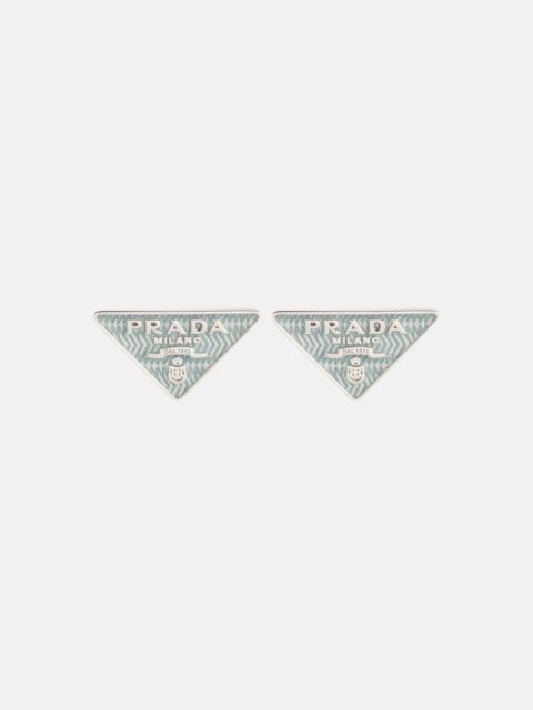 Smalto embellished logo earrings