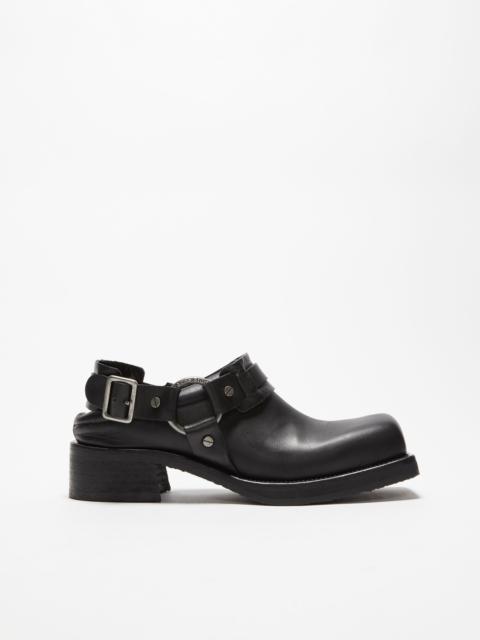 Acne Studios Leather buckle mule - Black