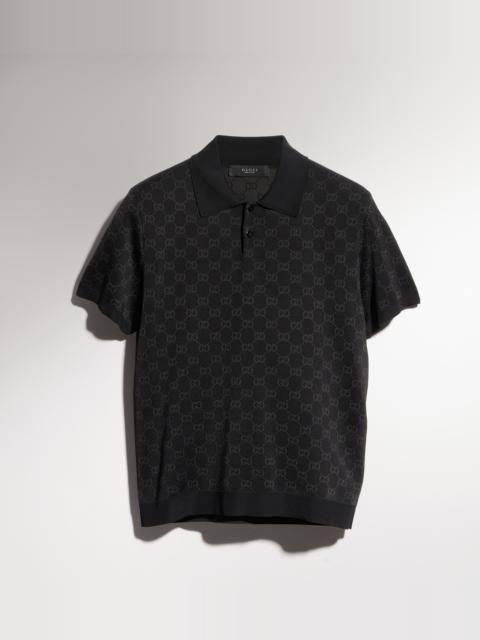 GUCCI Viscose GG jacquard polo shirt