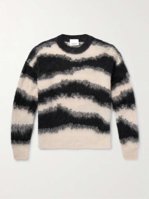 Isabel Marant Sawyers Striped Brushed-Knit Sweater