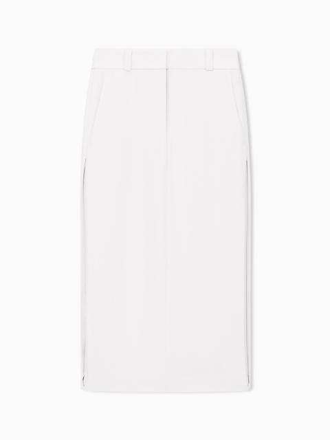 GIORGIO ARMANI UNLINED SLIM SHEATH DRESS IN SILK CADY WITH SLIT