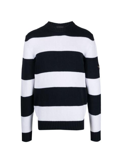 Paul & Shark stripe-print cotton jumper