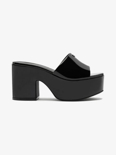 Larroudé Miso Platform Mule In Black Patent Leather