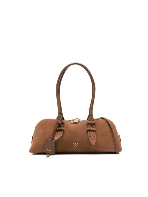 PINKO padlock suede tote bag