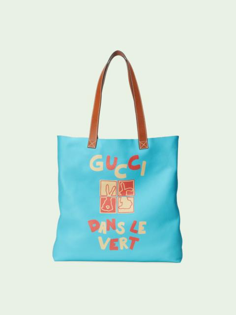 GUCCI 'Gucci Dans Le Vert' print large tote bag