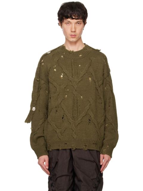 Andersson Bell Khaki Fisherman Button Sweater