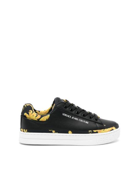 Chain Couture-print low-top sneakers