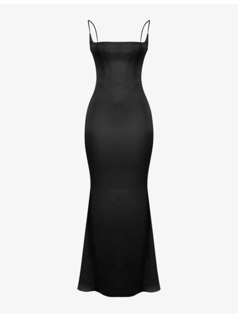House of CB Olivette corset satin maxi dress