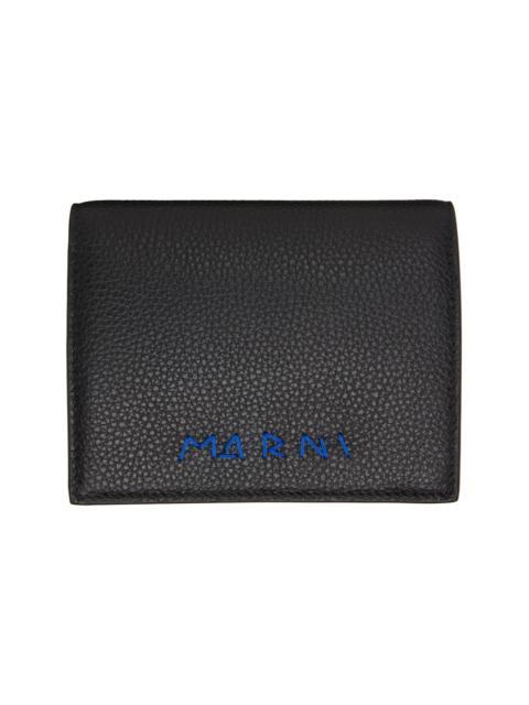 Marni Black 'Marni Mending' Leather Bifold Wallet