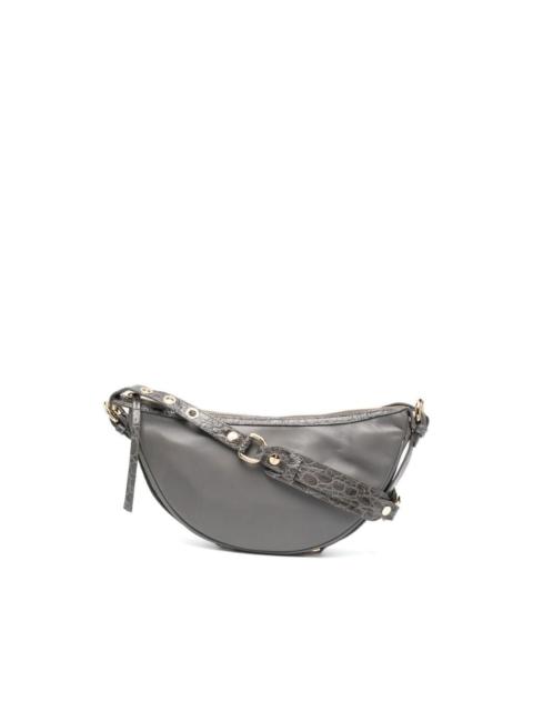 BY FAR zip-up curved shoulder bag