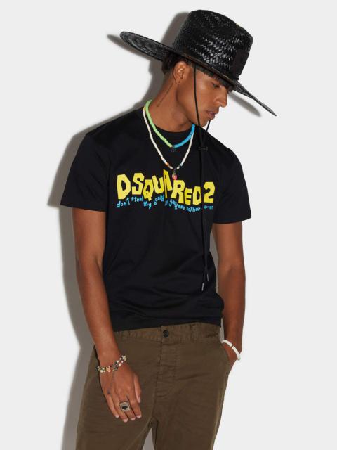 DSQUARED2 D2 WAVING LOGO COOL T-SHIRT