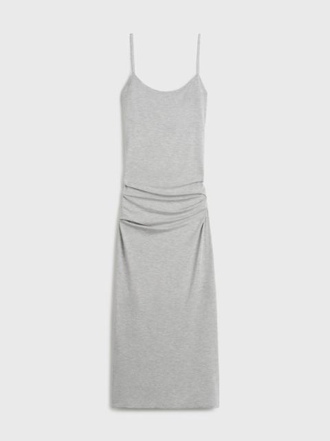TOTEME Draped slip dress pale grey mélange