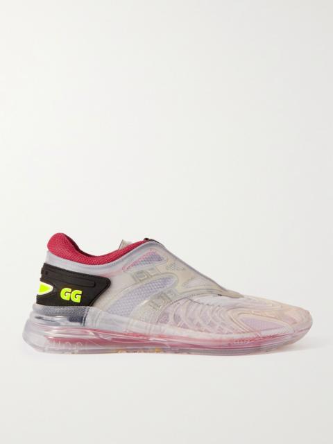 GUCCI Ultrapace R Mesh-Trimmed Rubber Sneakers