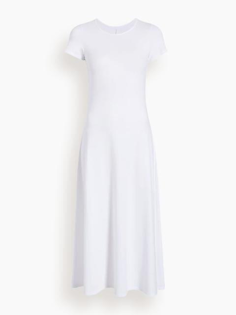 Another Tomorrow Fitted Tee Dress in White