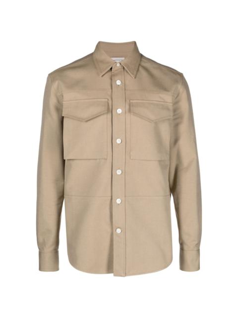 cargo-pocket cotton shirt