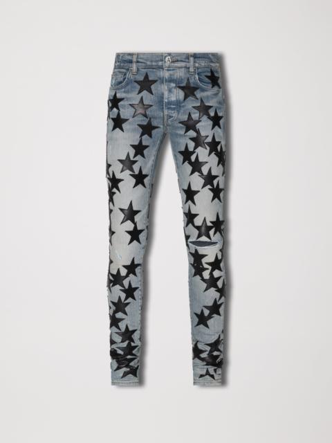 AMIRI CHEMIST LEATHER STARS JEAN