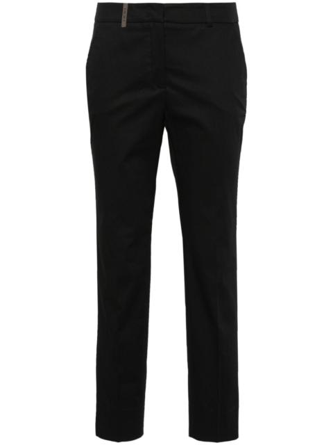 PESERICO cropped slim-fit trousers