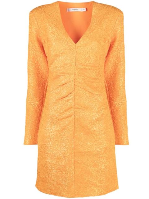 GESTUZ jacquard V-neck dress