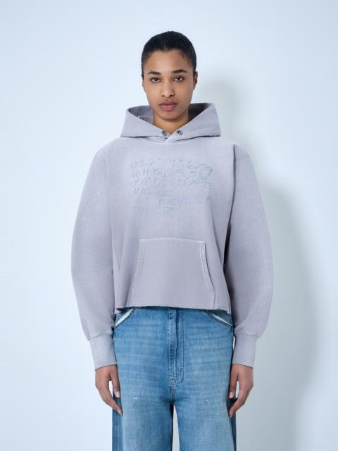 Maison Margiela Hooded Sweatshirt with Ribbed Details