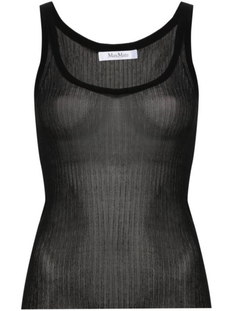 Max Mara semi-sheer fine-ribbed top