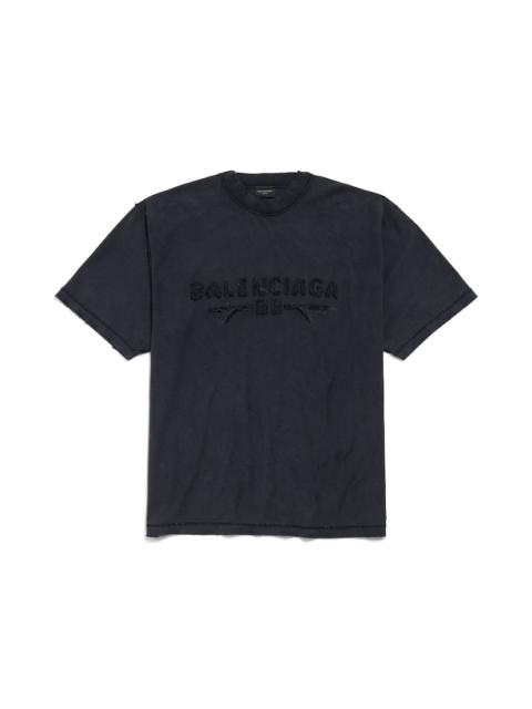 BALENCIAGA Men's New Year Series 25 - Inside-out T-shirt Medium Fit in Black Faded