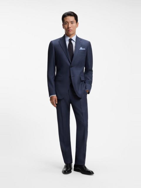 BOSS TWO-PIECE REGULAR-FIT SUIT IN PATTERNED VIRGIN WOOL