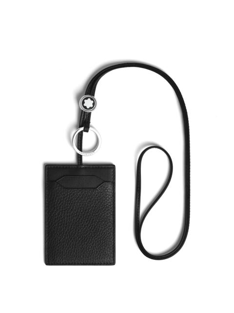 Montblanc CARD HOLDER 3CC WITH STRAP IN GRAIN LEATHER