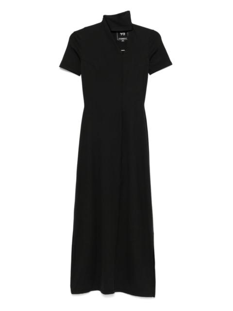 Y-3 Fitted Neck maxi dress