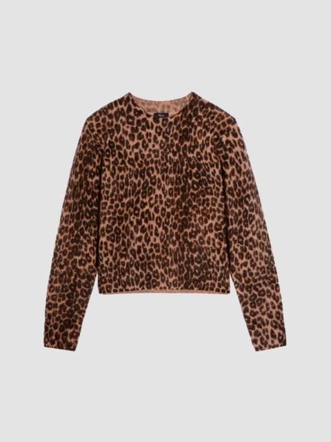 Rails Women's Sofia Leopard Wool-Cashmere Sweater - Brown Nala