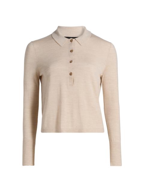 Jenni Kayne Women's Grayson Wool Polo Top - Oat