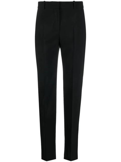 Pantalon En Laine Droit Alexander McQueen - Brodé Sur Les Côtés - Taille 42 - Noir - Occasion Très Bon État