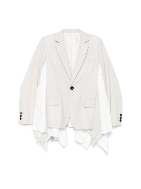 sacai panel-detail blazer