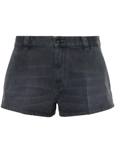 logo-embroidered cotton mini shorts