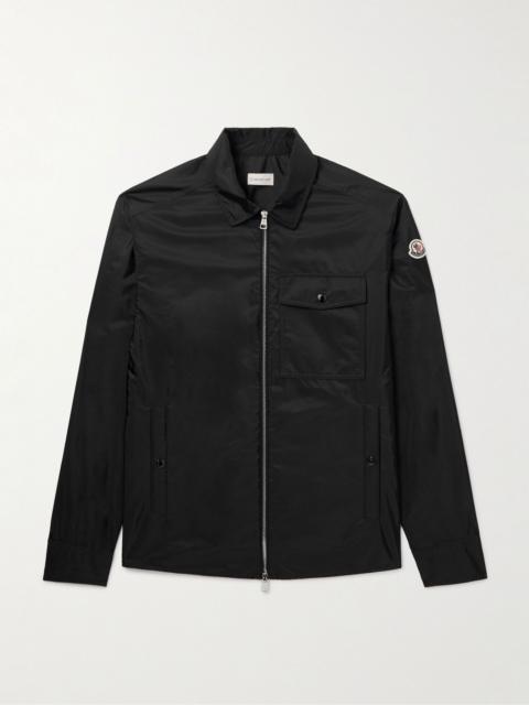 Logo-Appliquéd Nylon Overshirt Black
