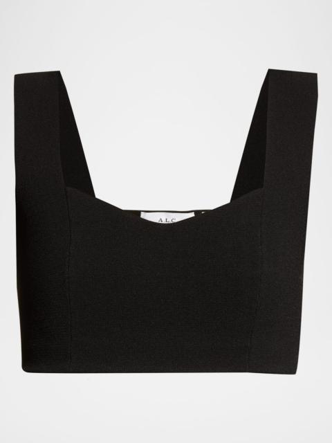 A.L.C. Jordana Seamed Cropped Bra Top