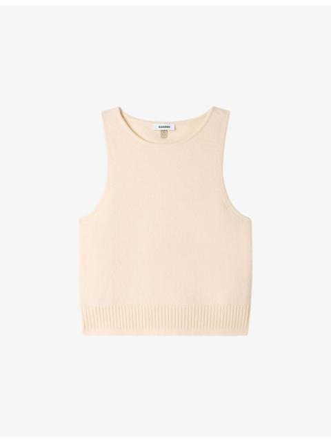 Sandro Round-Neck Sleeveless Wool And Cashmere Jumper