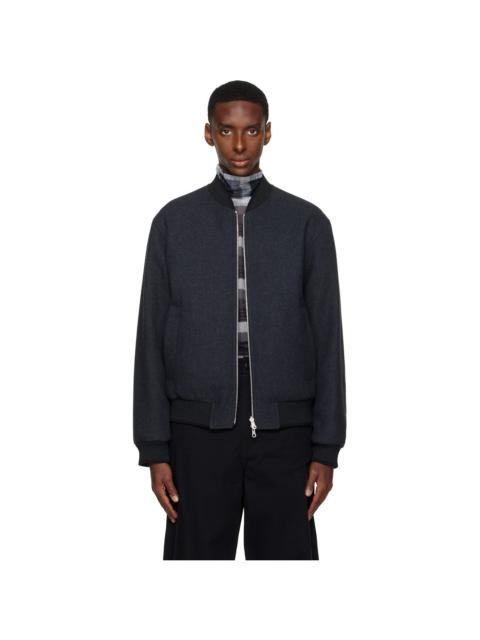 Dries Van Noten Gray Reversible Bomber Jacket