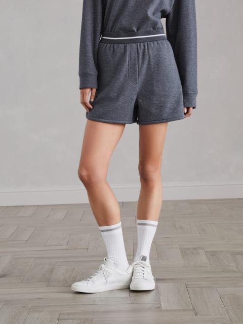 Brunello Cucinelli Techno cotton piqué shorts