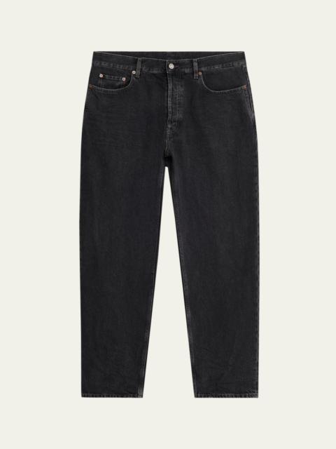 SAINT LAURENT Men's Black Denim Straight-Fit Jeans