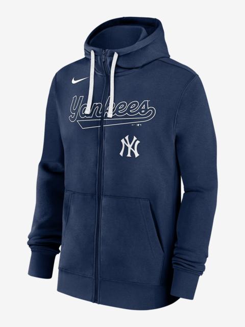 Nike New York Yankees Knockout Script Men's Nike MLB Full-Zip Hoodie